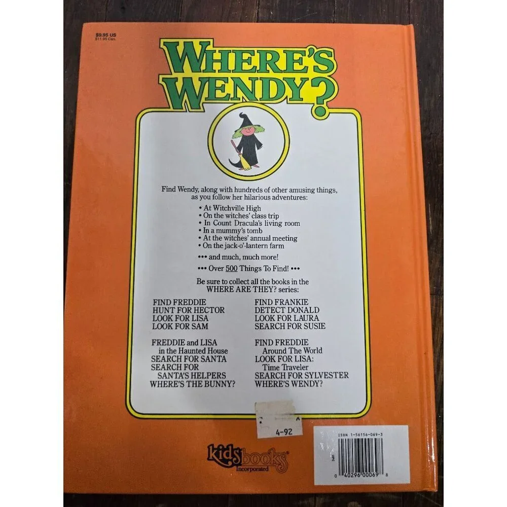 Vintage 90s Where's Wendy the Witch Search and Find Book